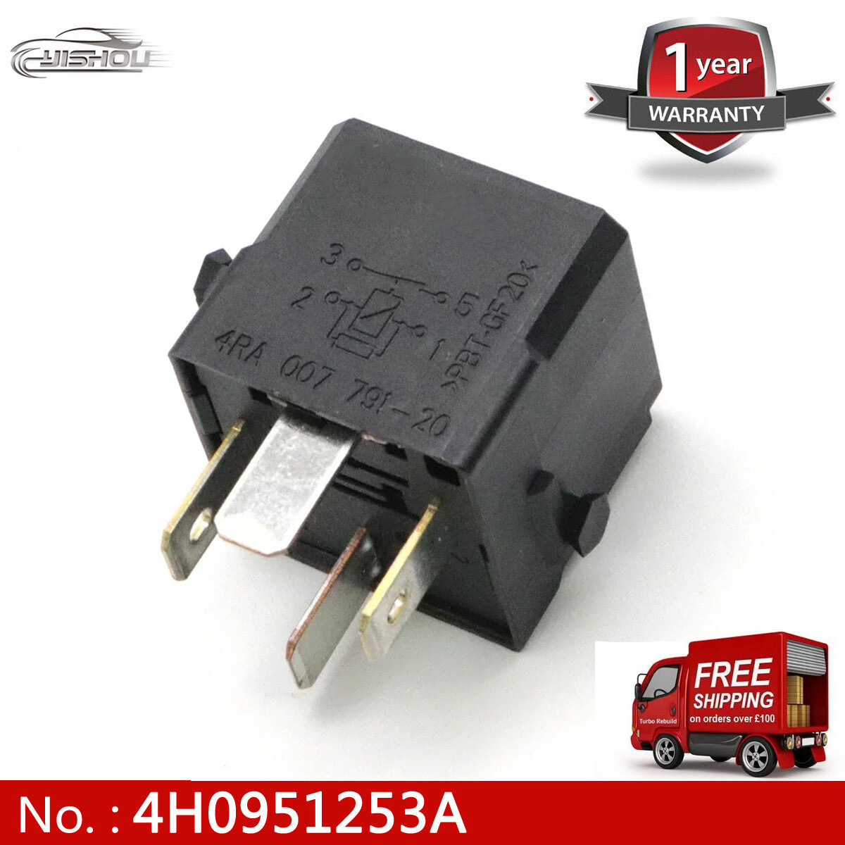 645 Fuel Pump Relay Meyle 4H0951253A is suitable for Volkswagen Phaeton, for Golf , for Tiguan , for Audi A4, A6, and Q3.