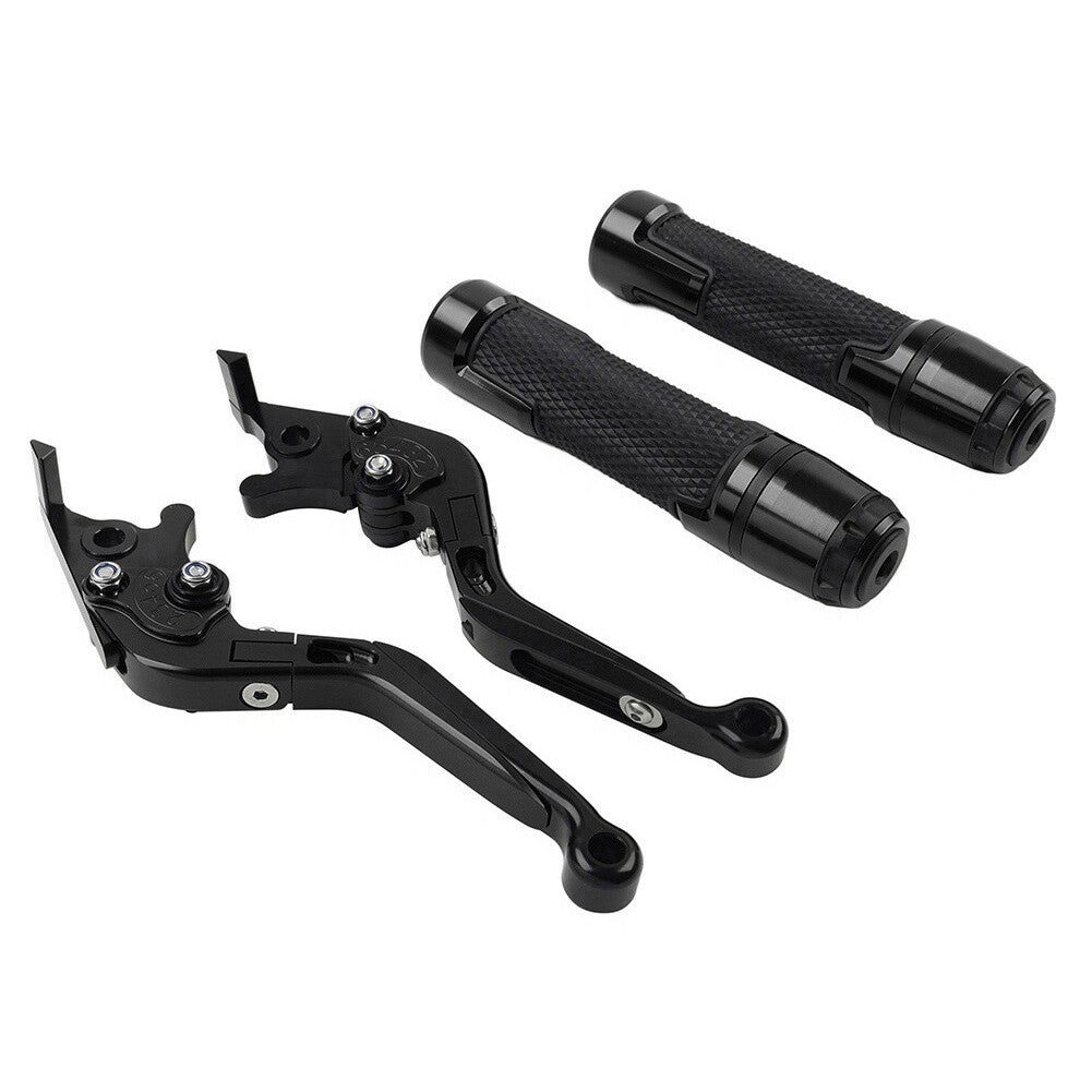 Folding Extendable Brake Clutch Lever Handlebar Grip Set for Kawasaki