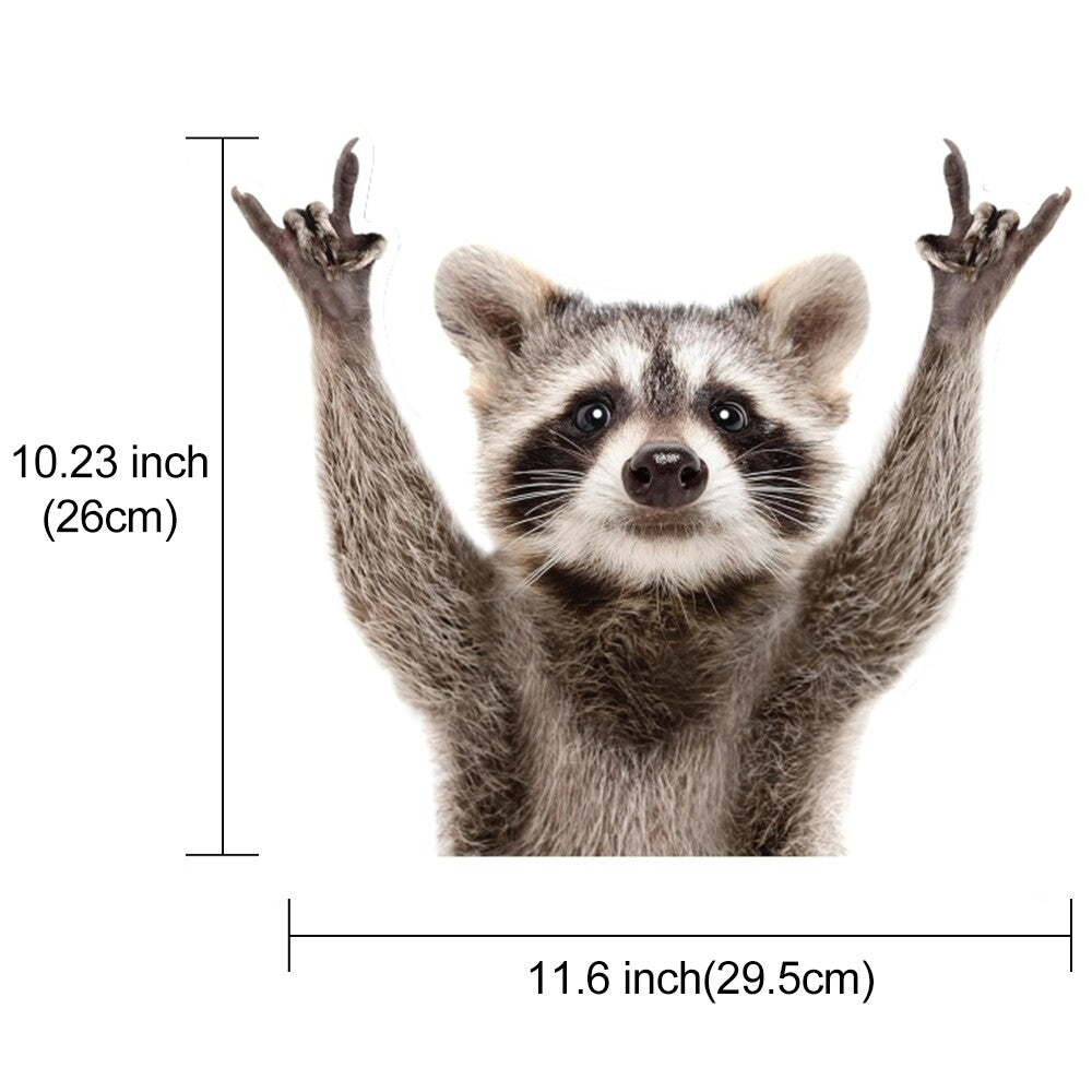 2pack Qute Raccoon Car Back Rear Window Decal Vinyl Stickers Funny Car Sticker