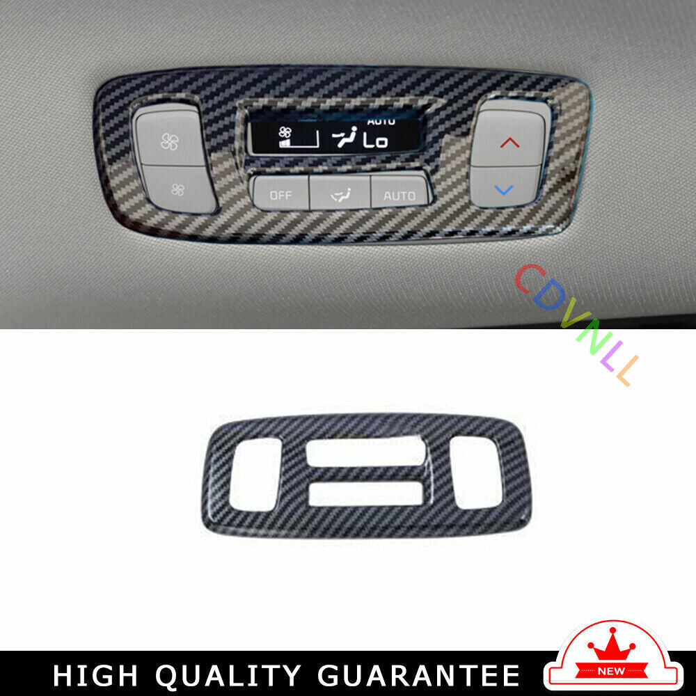 Rear Roof AC Button Control Frame Trim Fit for Kia Carnival 22-2023 Carbon Fiber