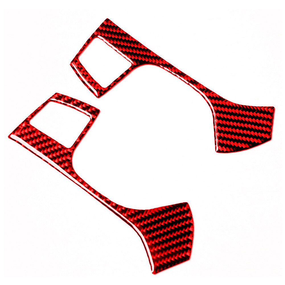 Carbon Fiber Steering Wheel Button Trim Cover for Dodge Journey 2009-2010 Red