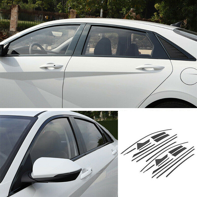 for Hyundai for Elantra 2021-2023 Black Car Window Sill Molding Strip Cover Trim 20x