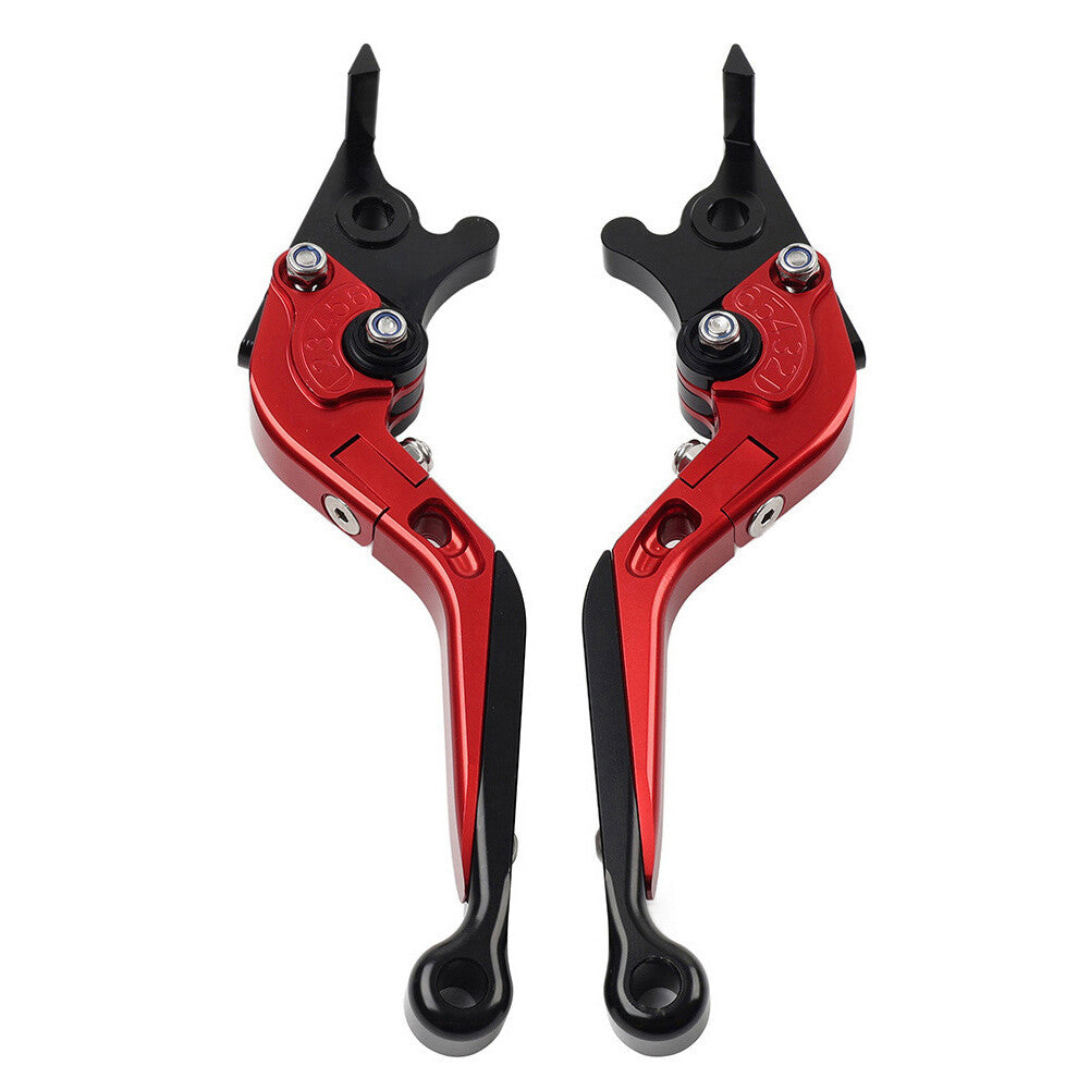 CNC Folding Extendable Brake Clutch Levers for Suzuki DL1000/V-STROM GSX1400 red
