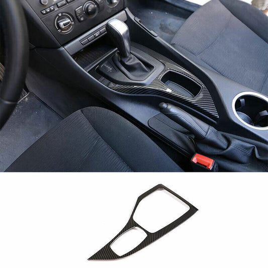 for BMW X1 E84 2013-15 ABS Carbon Fiber Central Console Gear Shift Cover Trim 1P