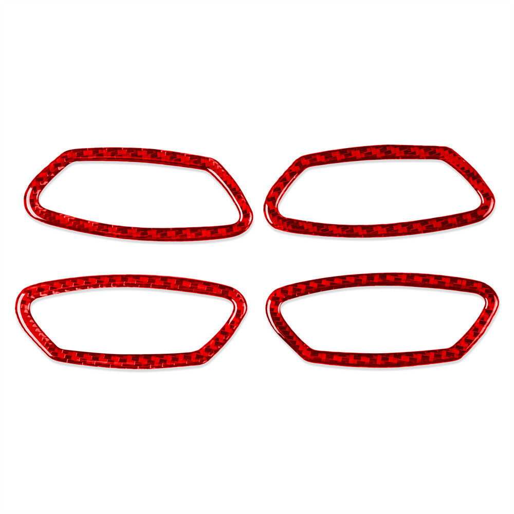 Red Carbon Fiber for Seat Back Air Outlet Vent Cover for Benz CLS Class C219 2004-09