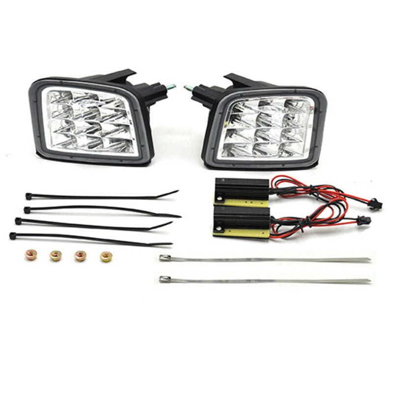 One set of LED front corner DRL indicator lights, clearly applicable to for Subaru WRX STI 2015-2021.