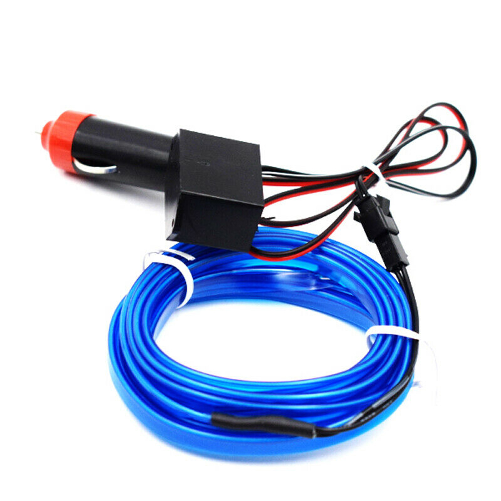 2M LED Car Interior Decor Blue Atmosphere Wire Strip Light Lamp Accessories