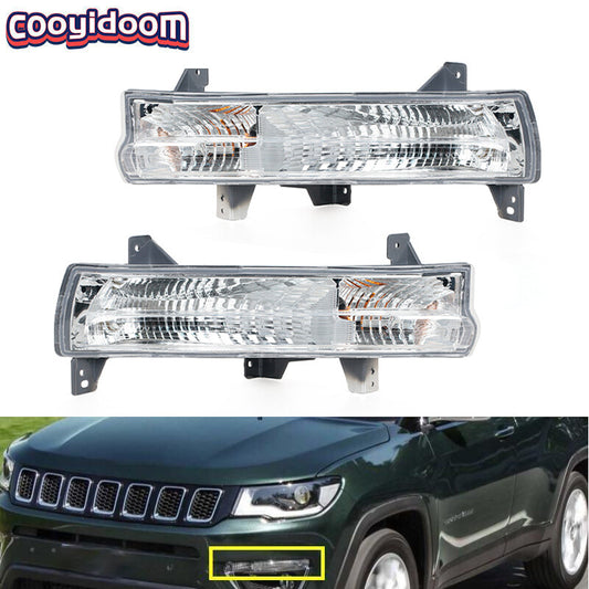 For 2017-2021 for Jeep Compass Front bumper Fog lamps Parking Lights LeftRight