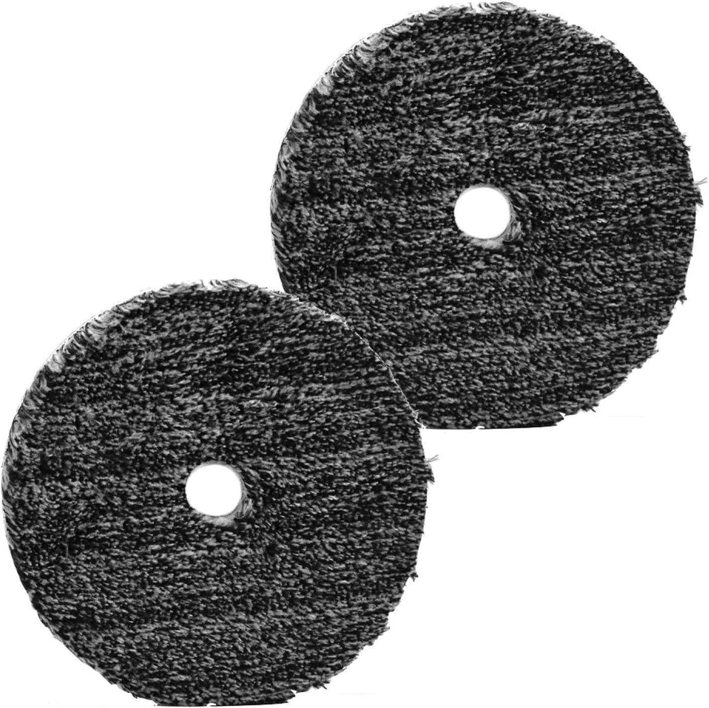 Microfiber pads for random track polishing machines, used for car waxing and cutting.