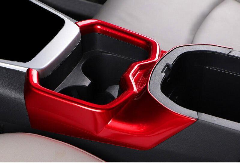 ABS Red Middle Console Drinking Glass Trim 1PCS for Toyota RAV4 2019-2020 2023