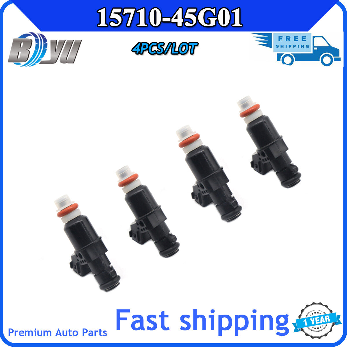 4pcs For 2006-2009 450 LT-R450 LTR450 15710-45G01 for SUZUKI QUADRACER FUEL INJECTOR