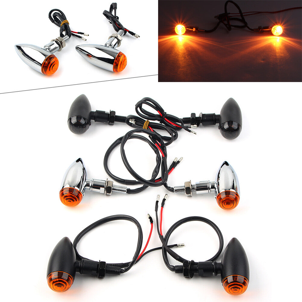 3-color LED for Mini Motorcycle Turn Signal Lights Cruiser Chopper Custom