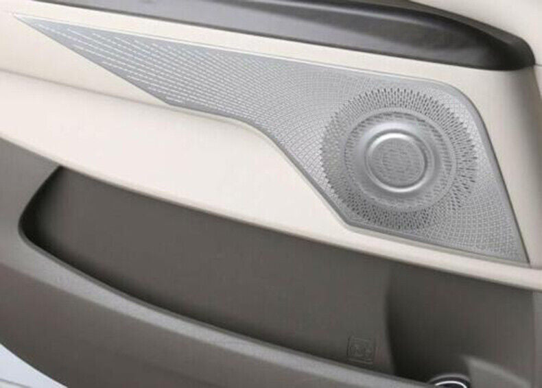 for Kia Carnival 22-23 Silver Steel Inner Door Speaker Horn Frame Cover Trim 4x