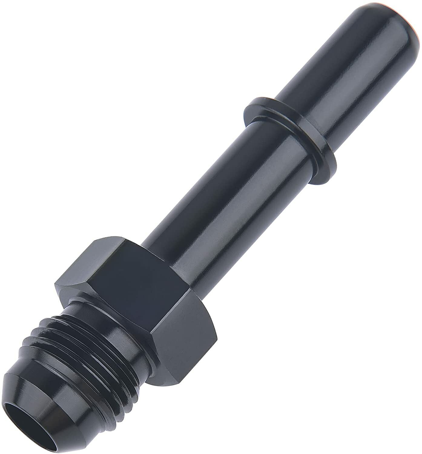 2-Pack 6AN Male to 5/16 inch SAE Quick Disconnect Male Push-Type EFI Connector Adapters