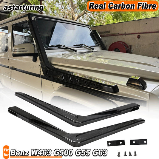 for Benz G Wagon W463 G500 G550 G55 G63 G65 04UP Air Intake Snorkels REAL CARBON