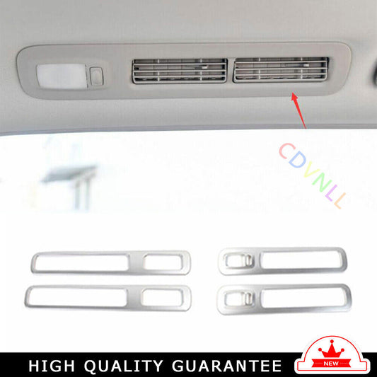Rear Air Outlet Vent Frame Trim 4PCS for Nissan Armada Y62 2017-20 Matte Silver