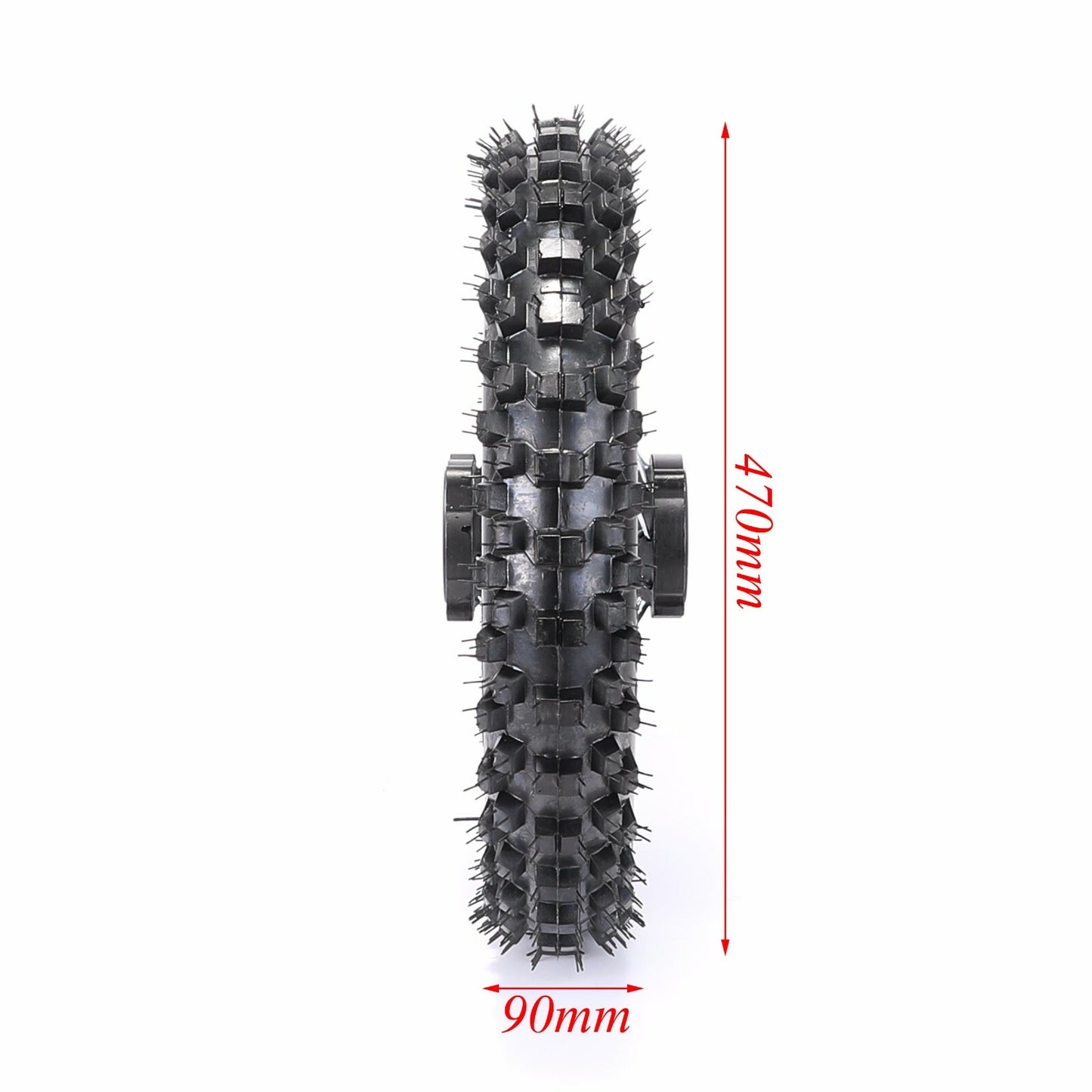 12-inch rear wheel with 80/100-12 tire and rim suitable for pit bikes CRF50, XR70, KX65, SSR, 110cc, 125cc.