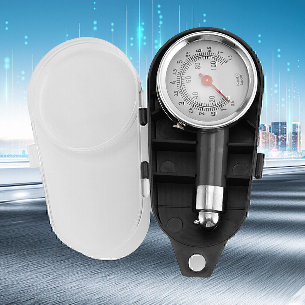 NEW CAR TYRE PRESSURE GAUGE AIR MEASUREMENT PSI/BAR RELEASE BUTTON KIT
