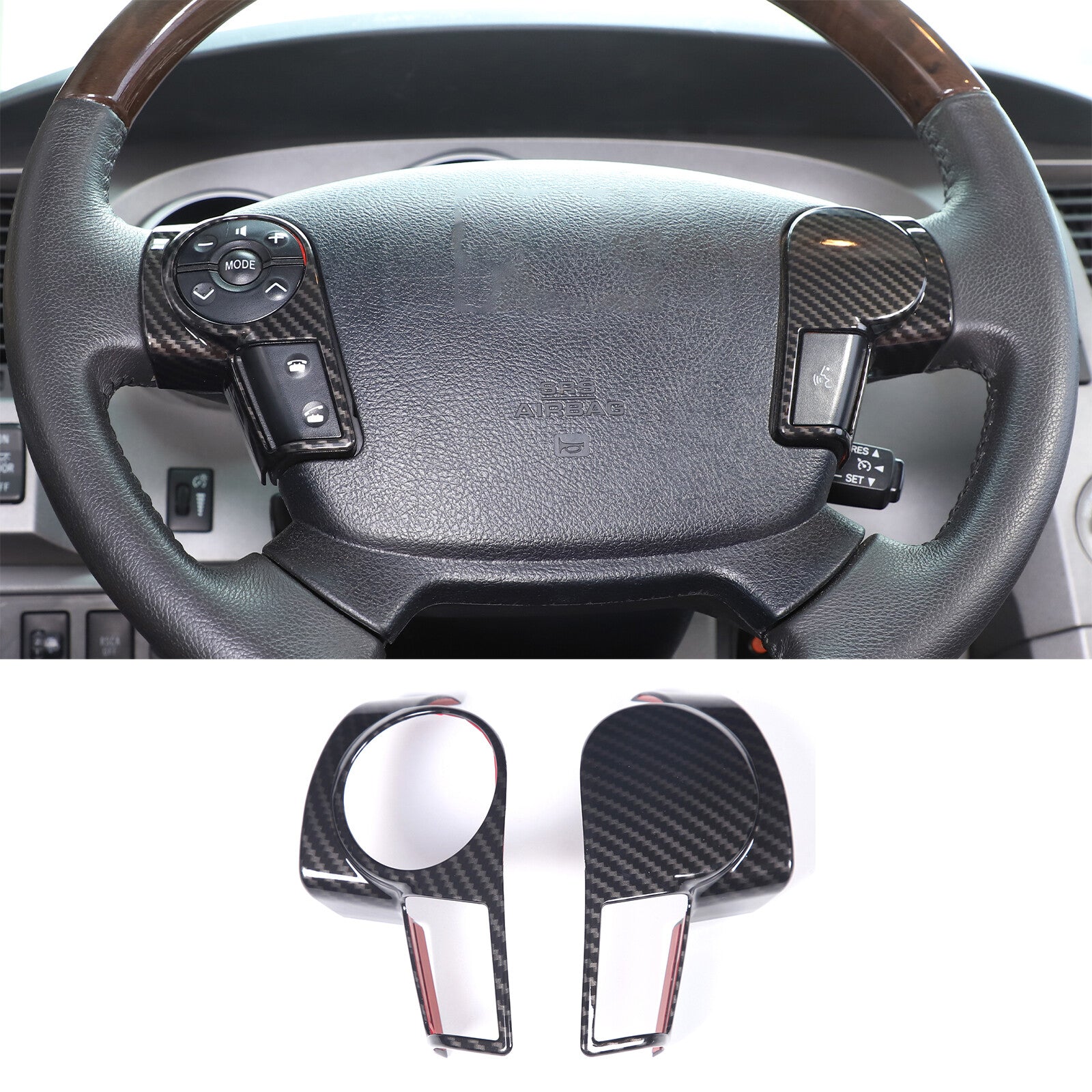 Matte black ABS front and rear mirror base cover trim for Corvette C7 2014-19