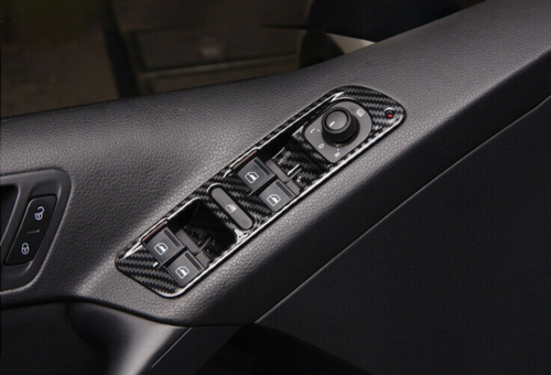 for Volkswagen for Tiguan 2013-2016 Carbon Style Window Lift Panel Switch Cover Trim