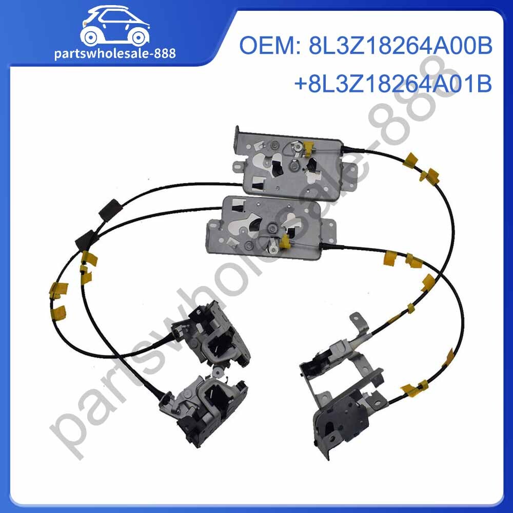 New Pair Rear Left + Right Side Door Latch  Cable Kit for 2004-2008 for Ford F150