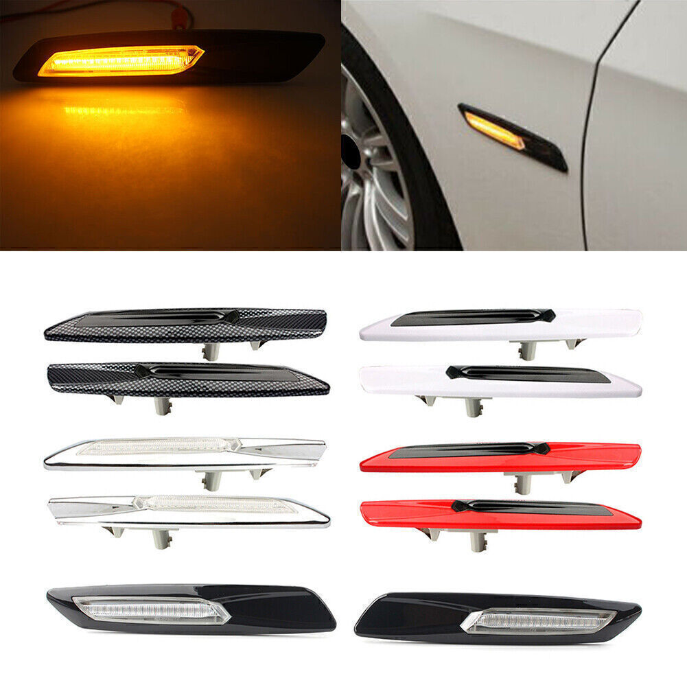 for BMW 1 3 5 Series F10 Style Amber LED Side Marker Lights