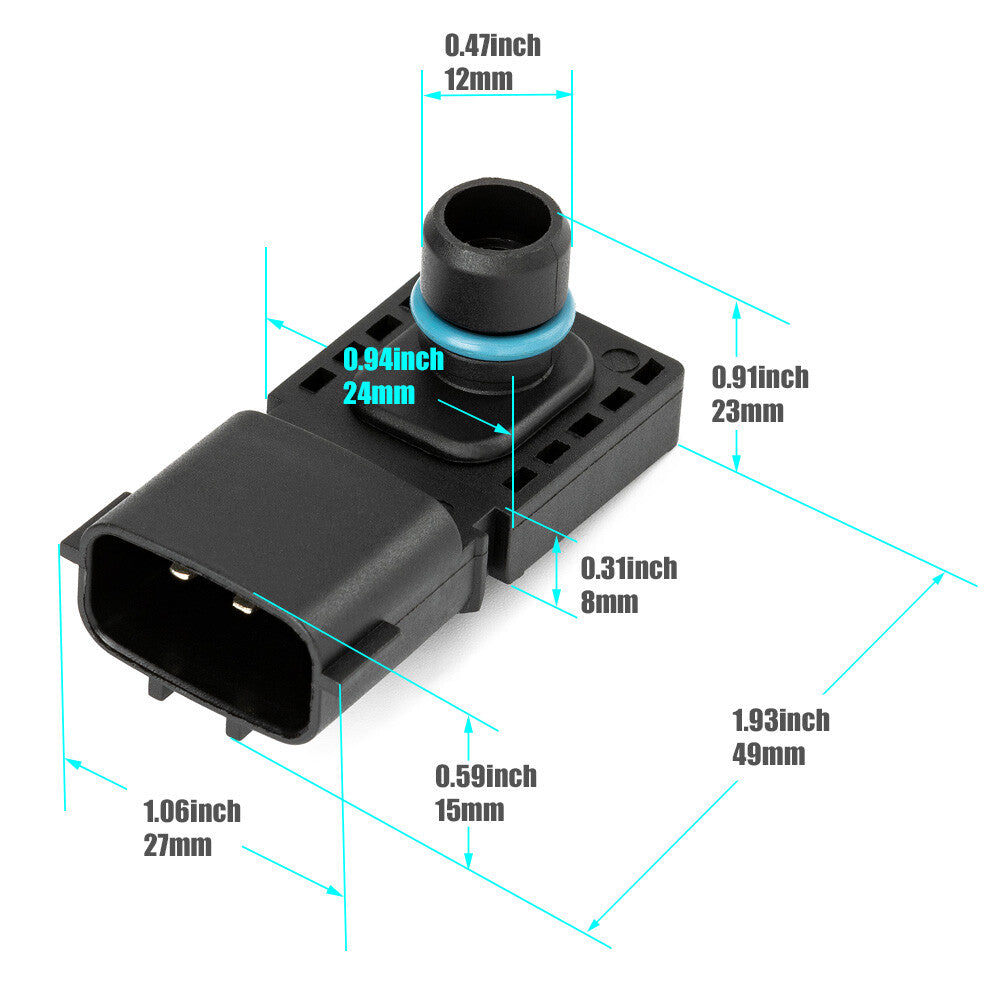 New 22365-AM60A Fuel Pressure Sensor Gas Rear for Nissan Maxima Titan for Infiniti