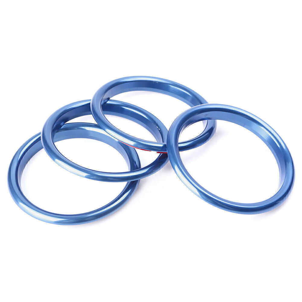 Interior Inner Blue Air Vent Outlet Decor Rings Cover Fit for Audi A3 8V 2012-2019