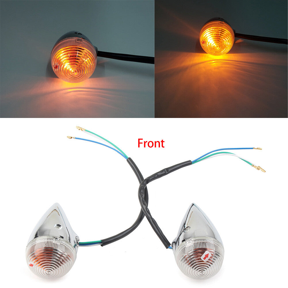 Front Turn Signal Light Lamp Clear Lens Fit for Yamaha XV1900 2006-2013 2PCS