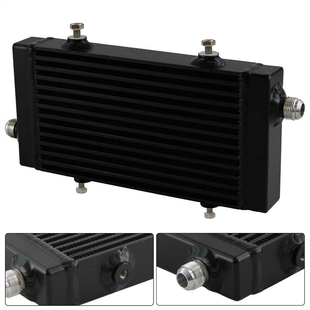 Universal Cross Flow BarPlate Oil Cooler Small AN10 Silver Core 9.5x5.5x1.58