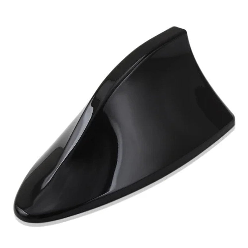 Black General Roof Shark Fin Antenna Cover Sticker Enhanced Radio Signal Base