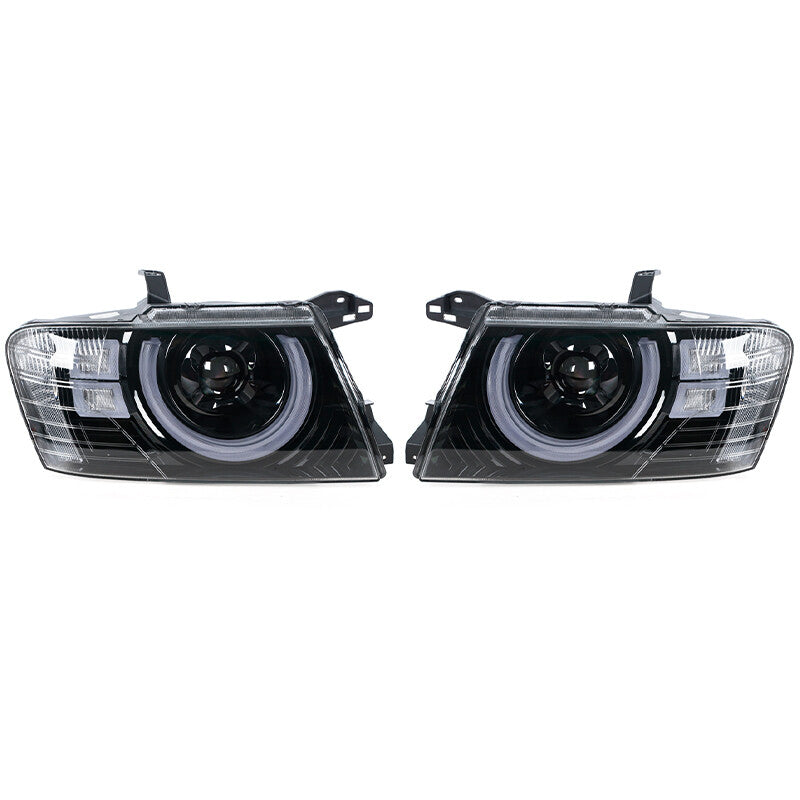 A pair of LED headlights suitable for Pajero Montero Shogun V73 V75 V76 V77 V78 2000 - 2011 vehicles.