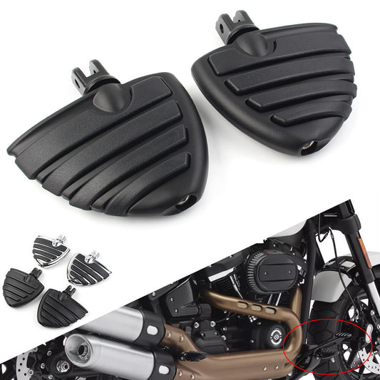 for Harley Dyna Fat Bob Male Peg Mount Chrome Motorcycle Wing Foot Pegs Rests
