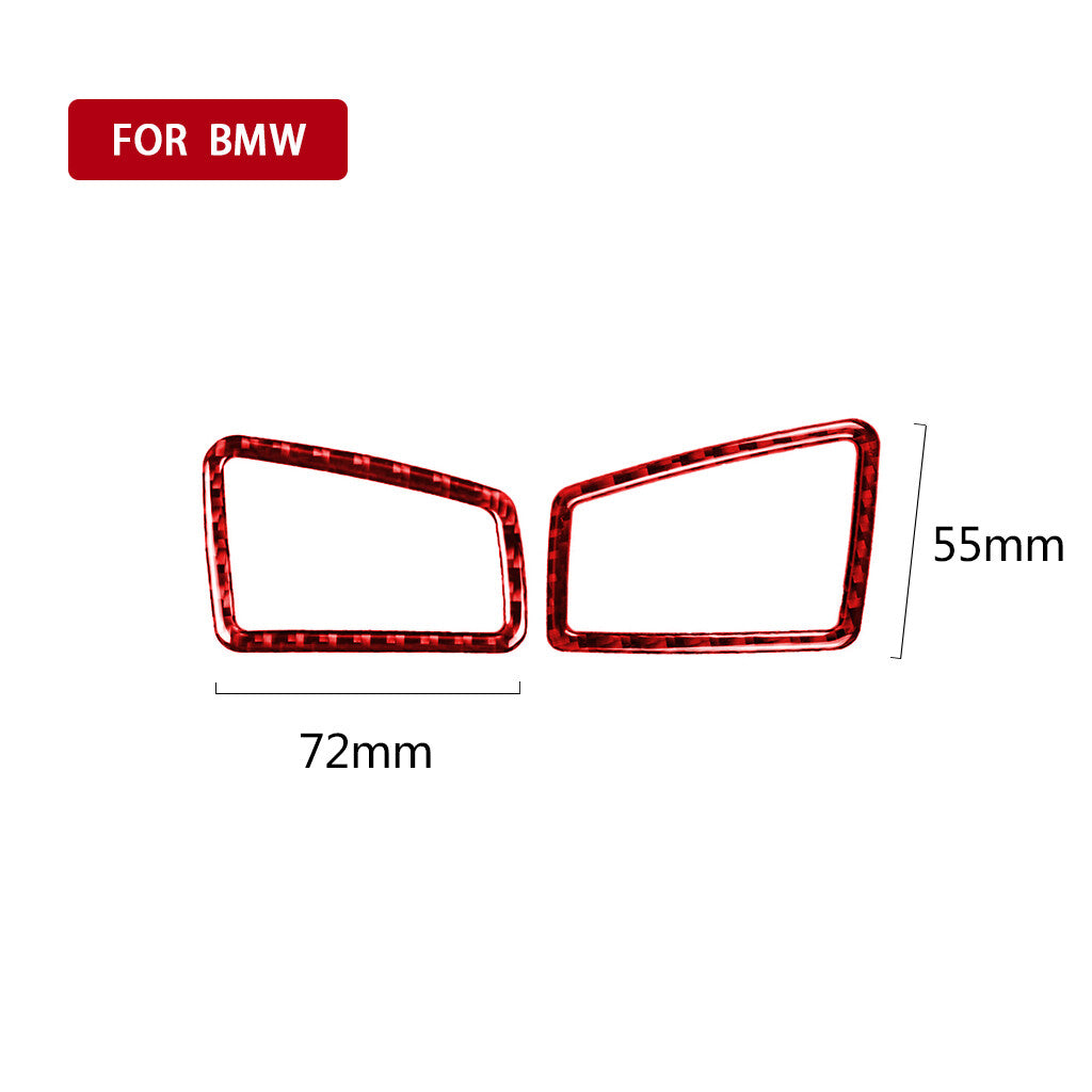 for BMW 3 Series E90 E92 05-2012Red Carbon Fiber Dashboard Air Vent Outlet Cover