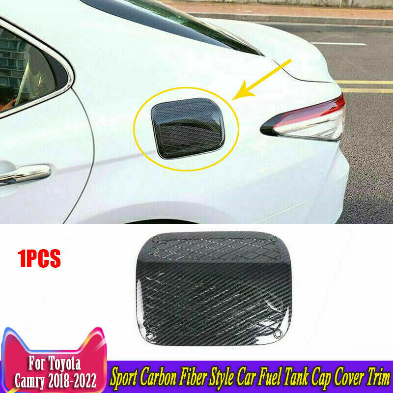 for Toyota for Camry 2018-2023 Sport Carbon Fiber Fuel Tank Cap Oil Gas Cover Trim