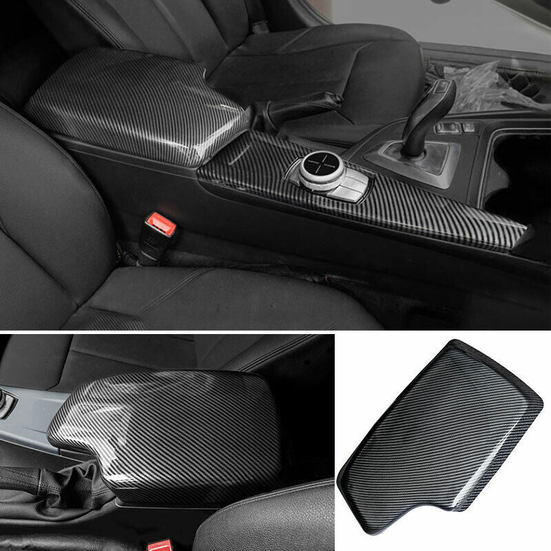 for BMW 3 4 Series GT 2014-18 Carbon Fiber Middle Console Armrest Box Cover Trim