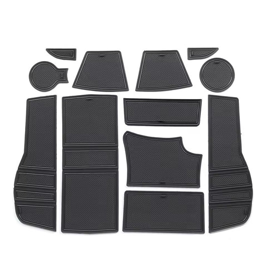 Anti-Slip Gate Slot Cup Mat for Peugeot 2008 e-2008 GT Line 2019 - 2024 BLACK