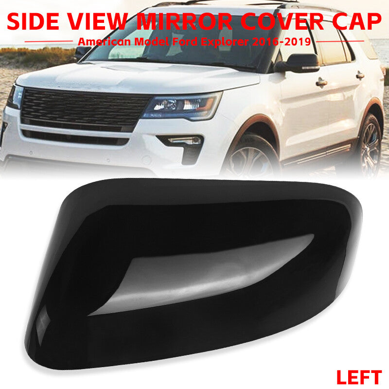 Black Left Driver Side Mirror Cover LH Fit for Ford EXPLORER 2016 2017 2018 2019