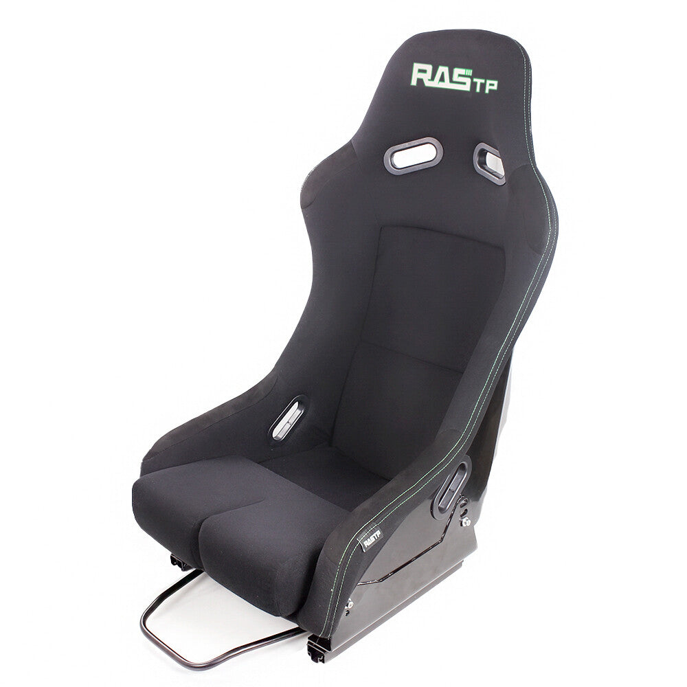 Black Universal Racing Adjustable Bucket Reclinable Seats  Slider Rail X1