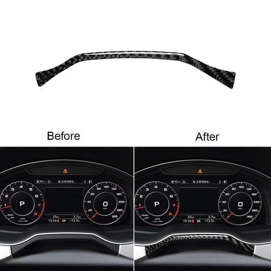 1Pcs for Audi Q7 2016-2019 Carbon Fiber Console Center Frame Trim Cover Sticker