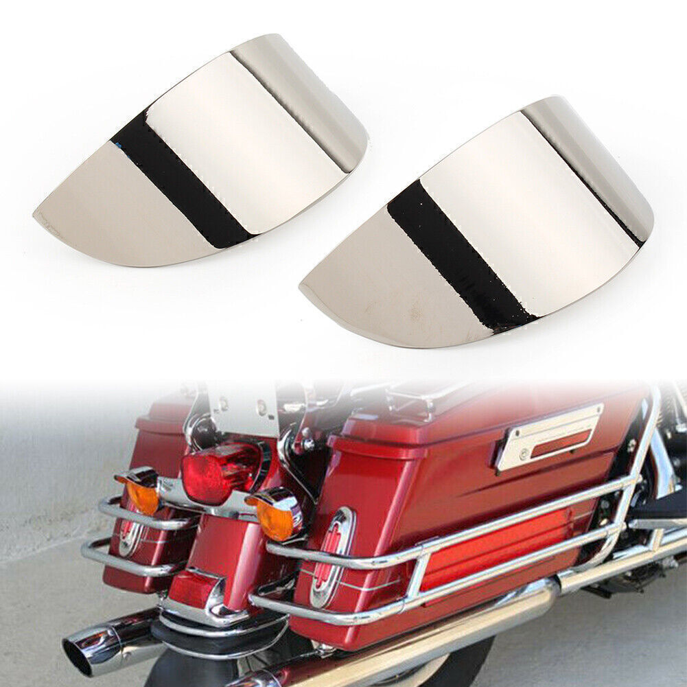 Rear Turn Signal Visors for Harley Touring 1986-17 FLHT  FLSTC Aluminum Chrome