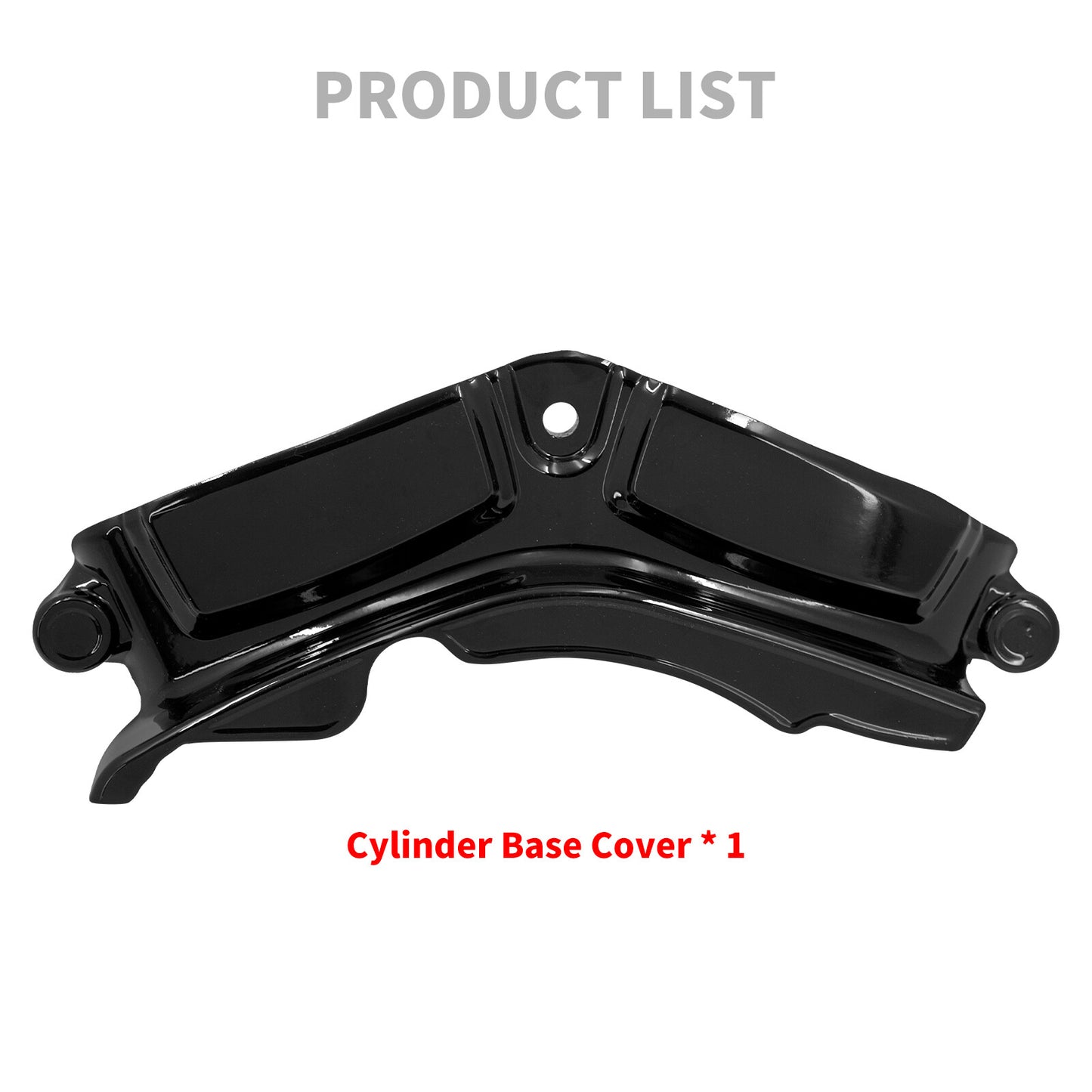 Black Cylinder Base Engine Cover for Harley Touring Street Road Glide 2017-2023