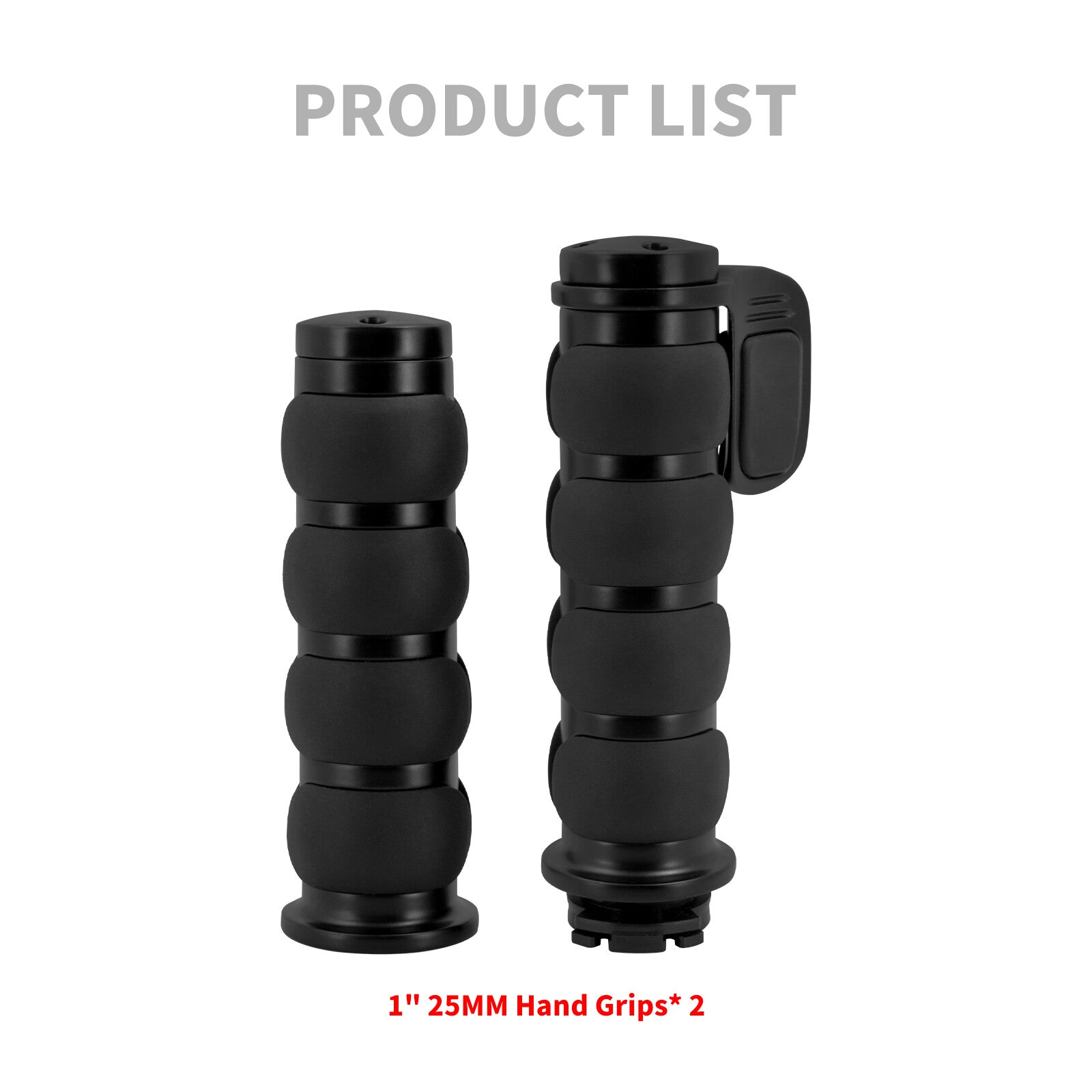 for Harley for Honda for Yamaha for Kawasaki Black 1 Motorcycle Non-Slip Rubber Hand Grips