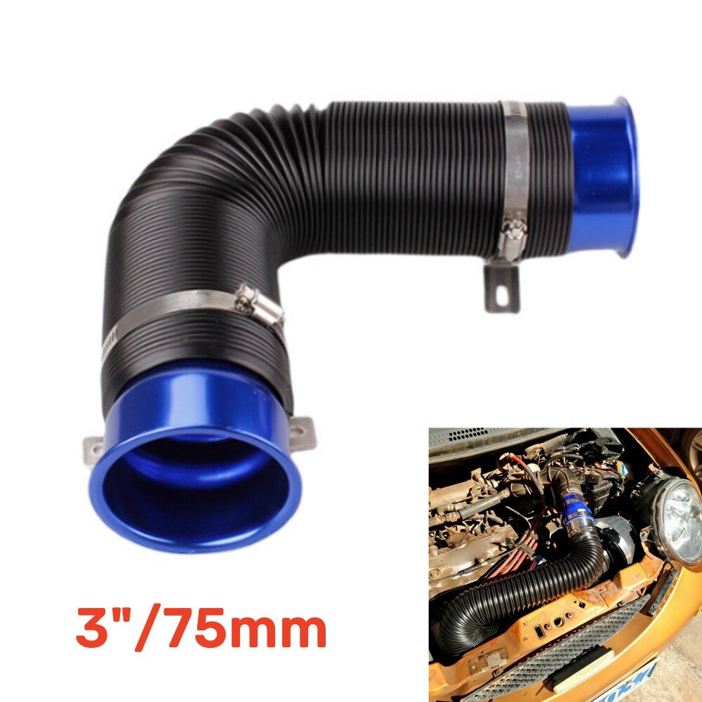 3 Universal SUV Car Turbo Multi Flexible Air Intake Pipe Tube Intake Inlet Hose