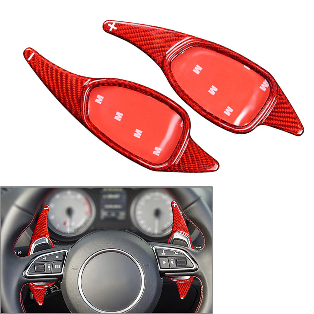 Lenkradschaltwippe f¨¹r for Audi A5 S3 S4 S5 S6 SQ5 RS3 RS4 Kohlefaser Rot