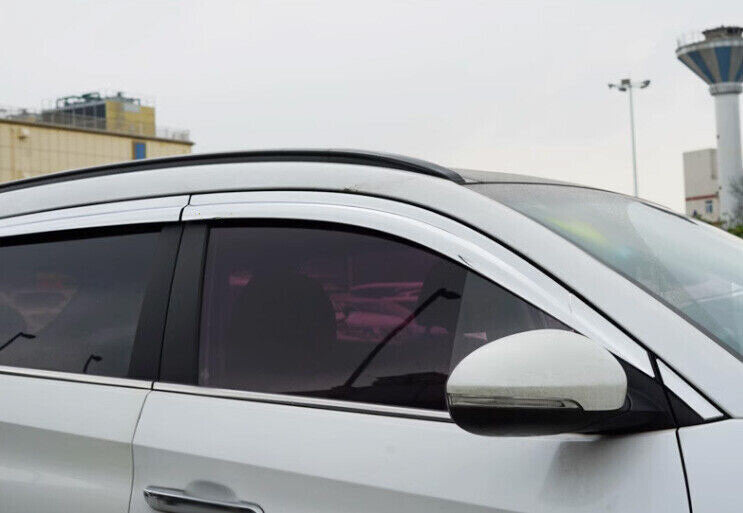 for Hyundai for Tucson 2016-2021 Chrome Window Visor Sun Rain Guard Vent Shade Cover