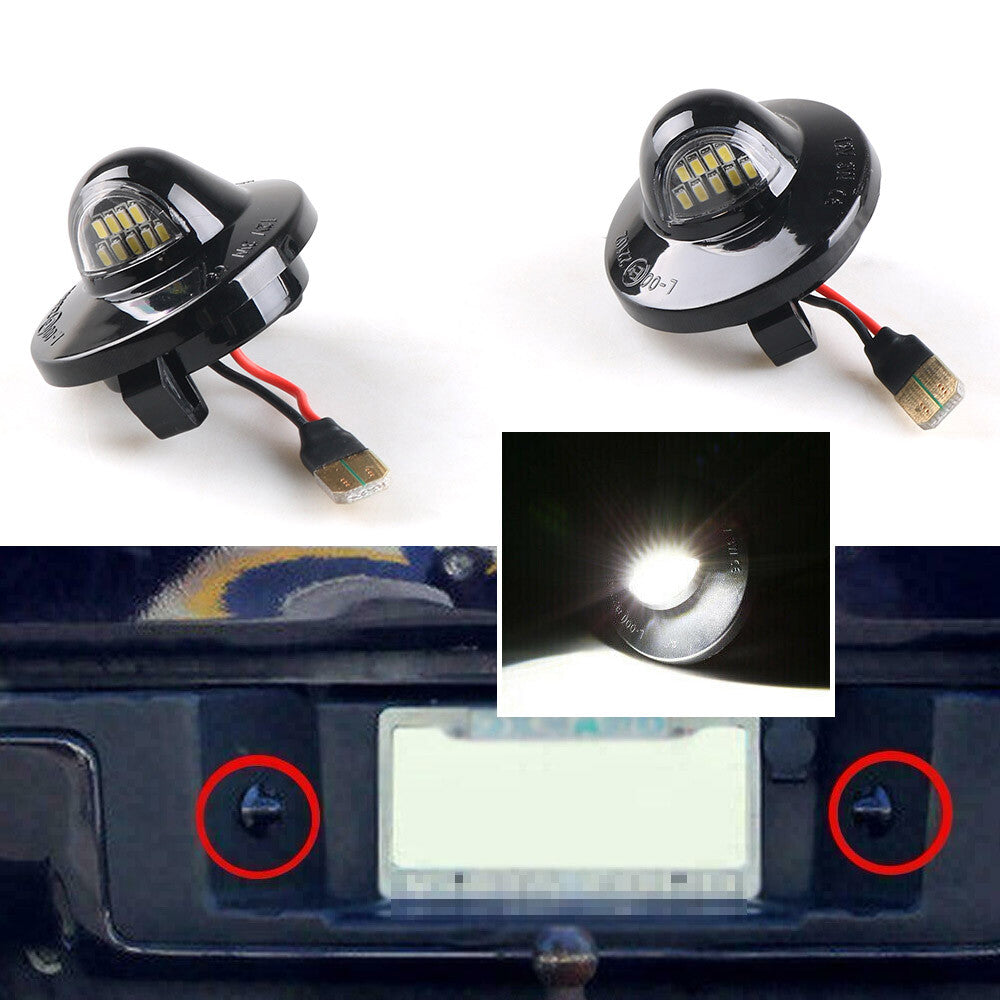2Pcs LED License Plate Light Lamp Assembly Replacement for Ford Pickup F150 F250