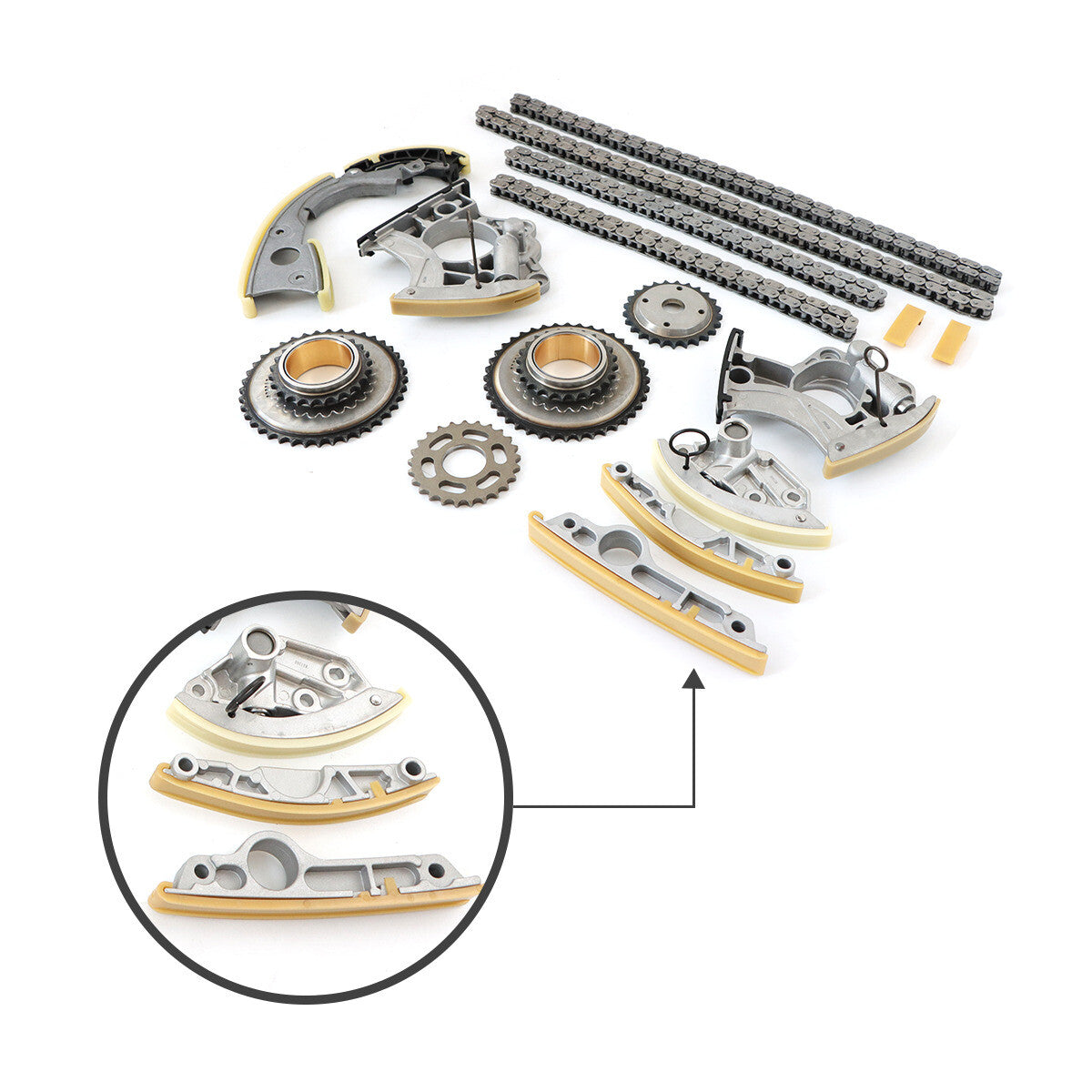 Timing Chain Kit w/ Gears Suitable for AUDI Q5 A6 3.2 3.0 V6 for A8 S8 4.0 V8 CCAA
