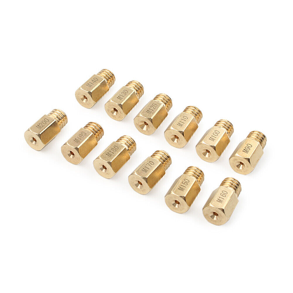 12Pcs Carburetor Main Jets VM TM Carb 90 - 200 Jets Motorcycle