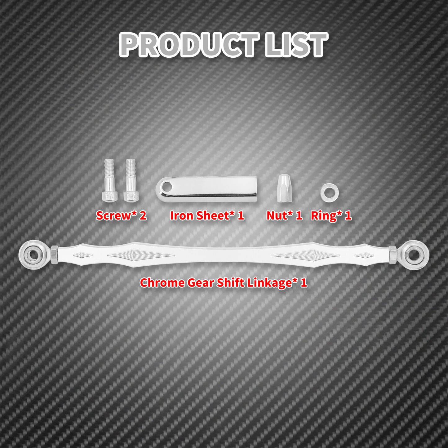 Chrome Gear Aluminum Shift Linkage Lever Fit for Harley Touring Softail Breakout